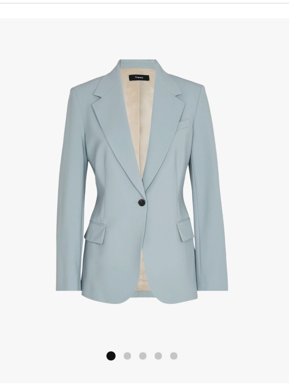 Theory Lynnia Women's Pale Blue Single-Button Blazer. Size 6, NWT